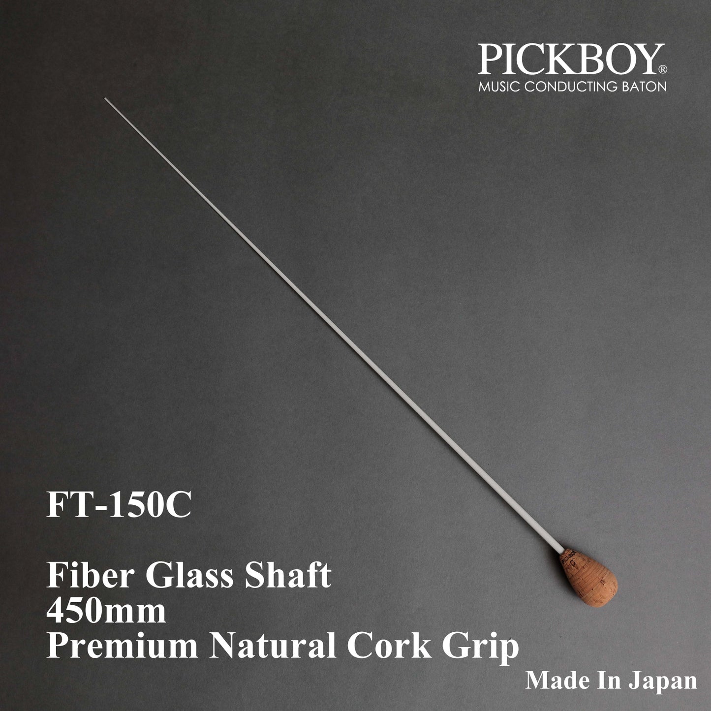 PICKBOY Schlagstock FT-150C | Fiberglasschaft & Naturkorkgriff | 450mm
