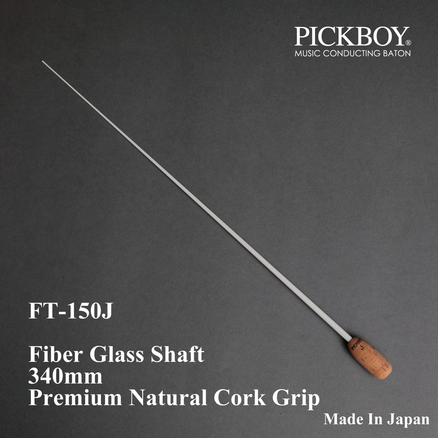 Bâton Pickboy FT-150J | Manche en fibre de verre et poignée en liège naturel | 340 mm