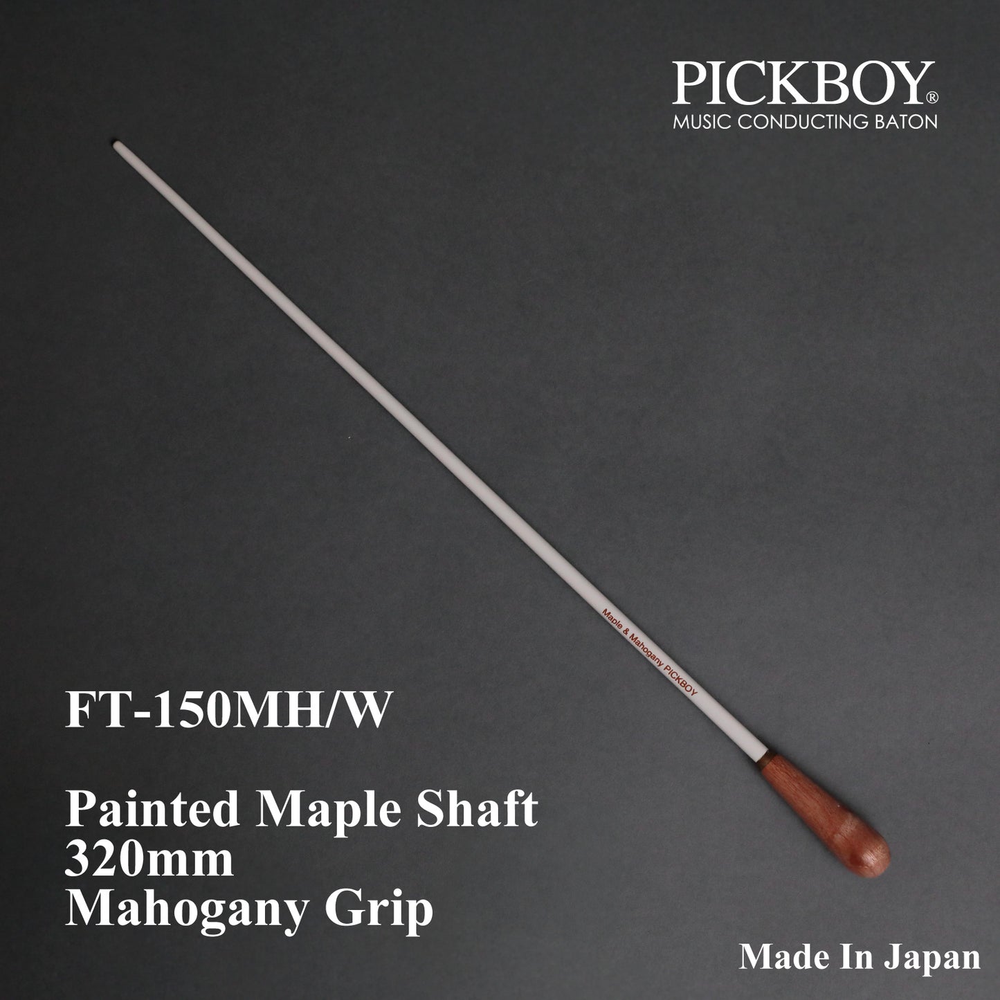 Bastão PICKBOY FT-150MH/W | Eixo de bordo e punho de mogno | 320 mm