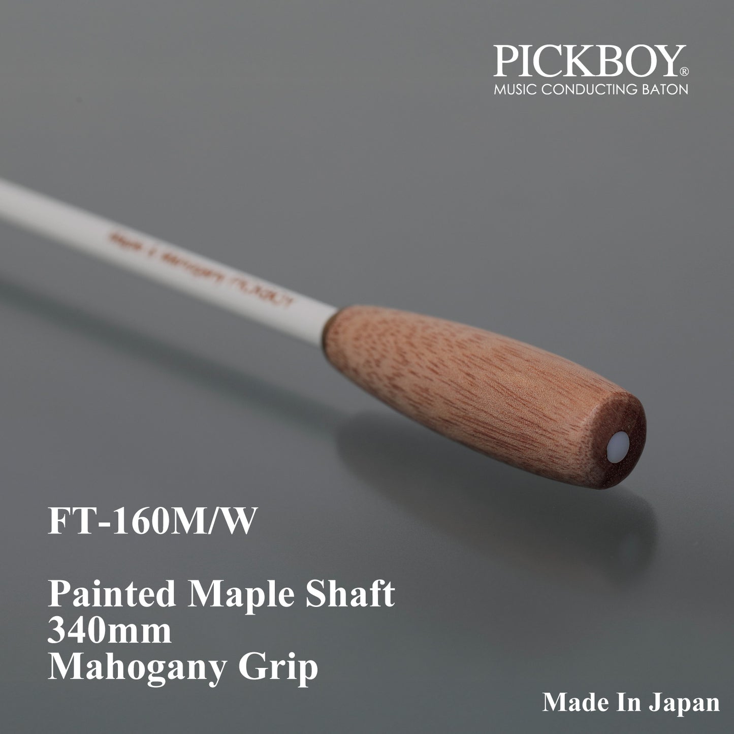 PICKBOY Baton FT-160MH/W | Asta in acero e impugnatura in mogano | 340 mm