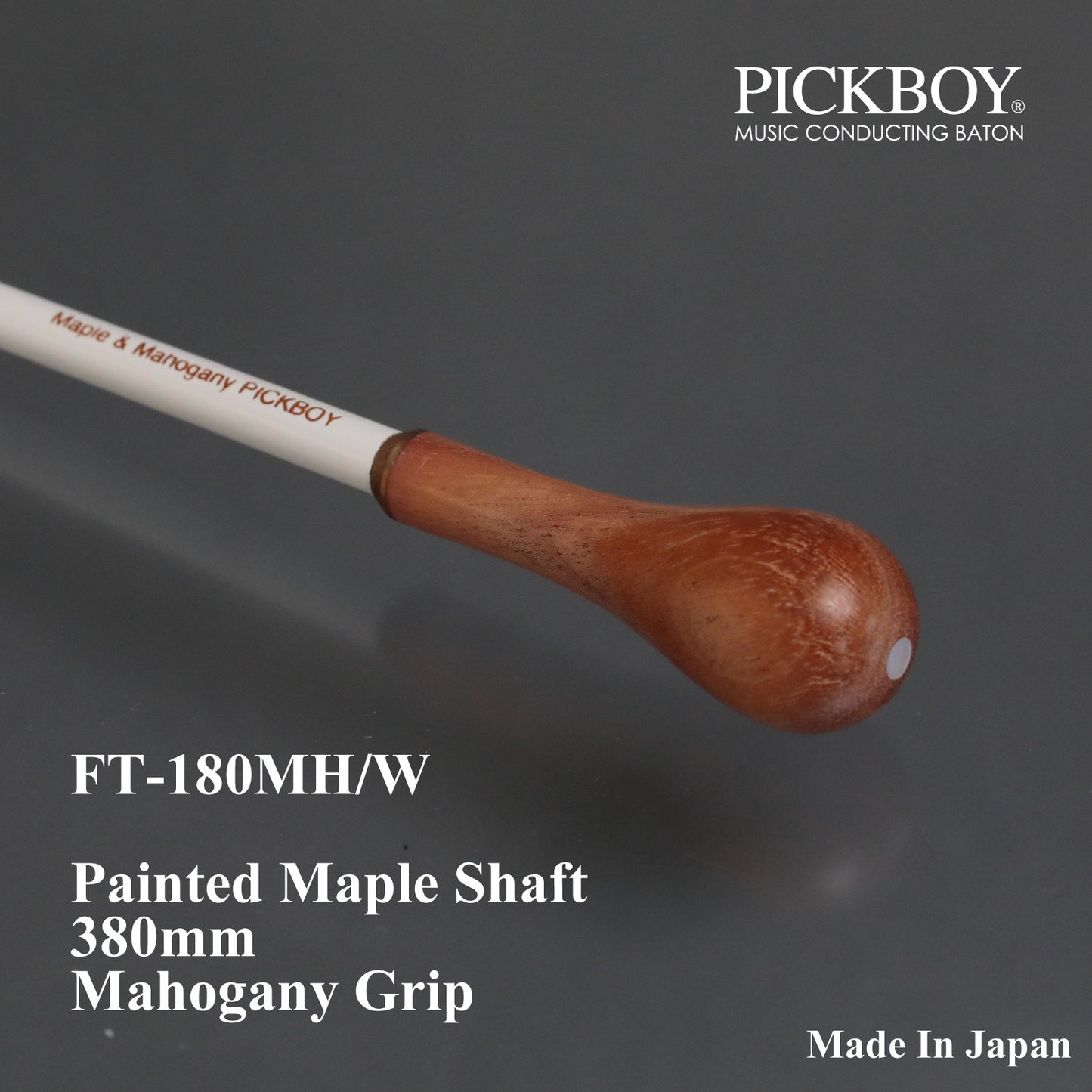 Bastón PICKBOY FT-180MH/W | Eje de arce y empuñadura de caoba | 380 mm