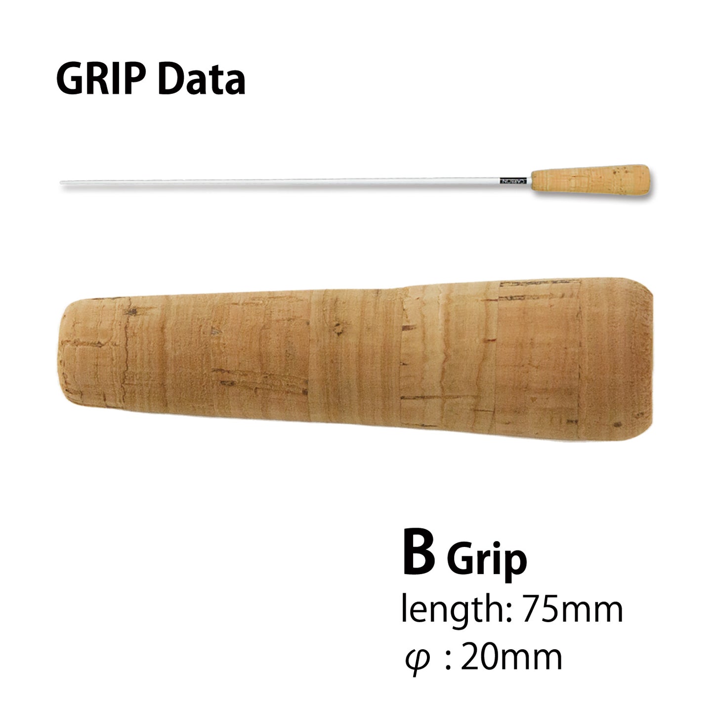 Batuta de regência musical da PICKBOY Batuta personalizada | Material Punho: cortiça natural premium, ébano, jacarandá Haste: grafite carbono | Batuta de regência musical da PICKBOY