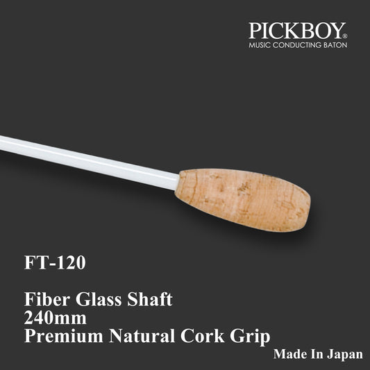 PICKBOY Schlagstock FT-120 | Fiberglasschaft &amp; Naturkorkgriff | 240mm