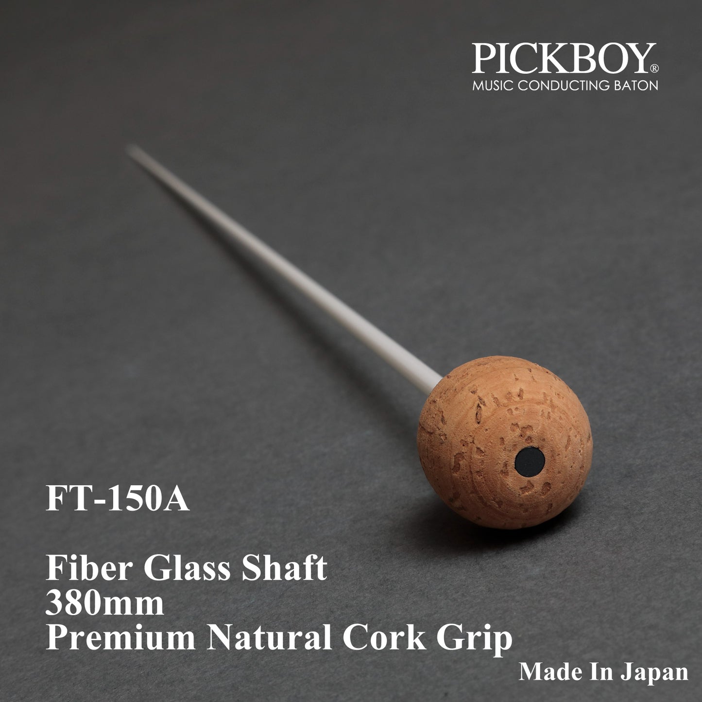 PICKBOY Schlagstock FT-150A | Fiberglasschaft &amp; Naturkorkgriff | 380mm