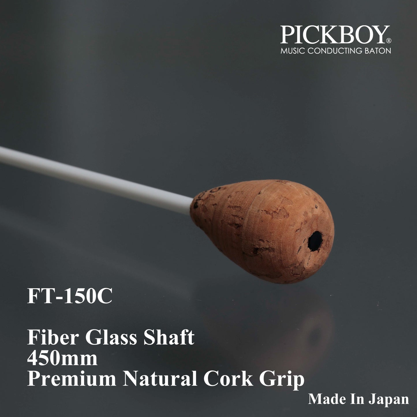 PICKBOY Schlagstock FT-150C | Fiberglasschaft &amp; Naturkorkgriff | 450mm