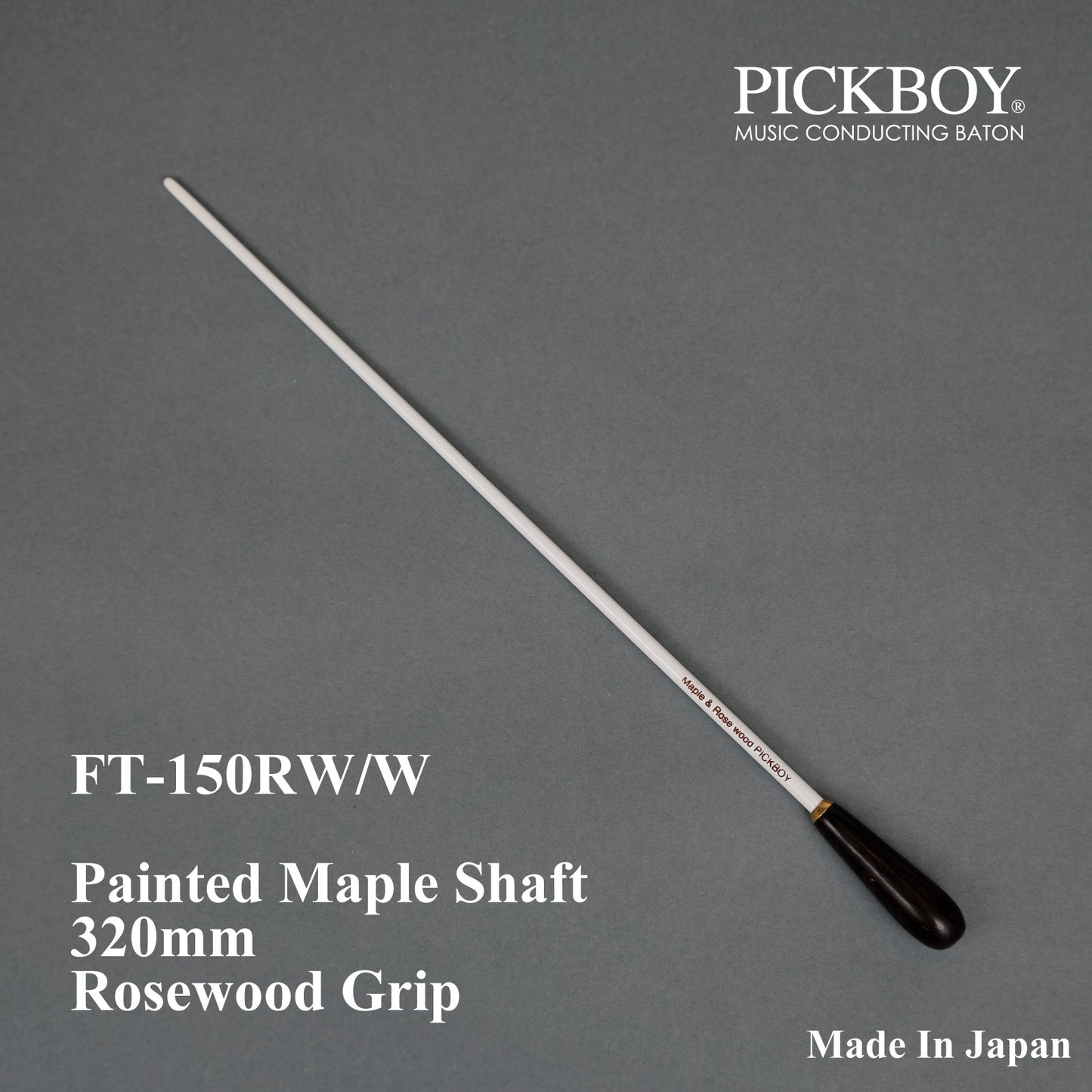 PICKBOY Schlagstock FT-150RW/W | Ahornschaft &amp; Palisandergriff | 320mm