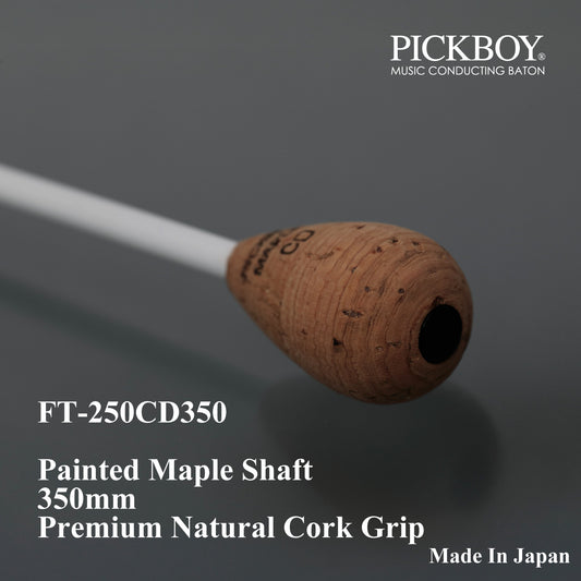 Bastón PICKBOY FT-250CD350 | Mango de arce y empuñadura de corcho natural | 350 mm