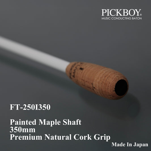 PICKBOY Baton FT-250I350 | Maple Shaft &amp; Premium Natural Cork Grip | 350mm