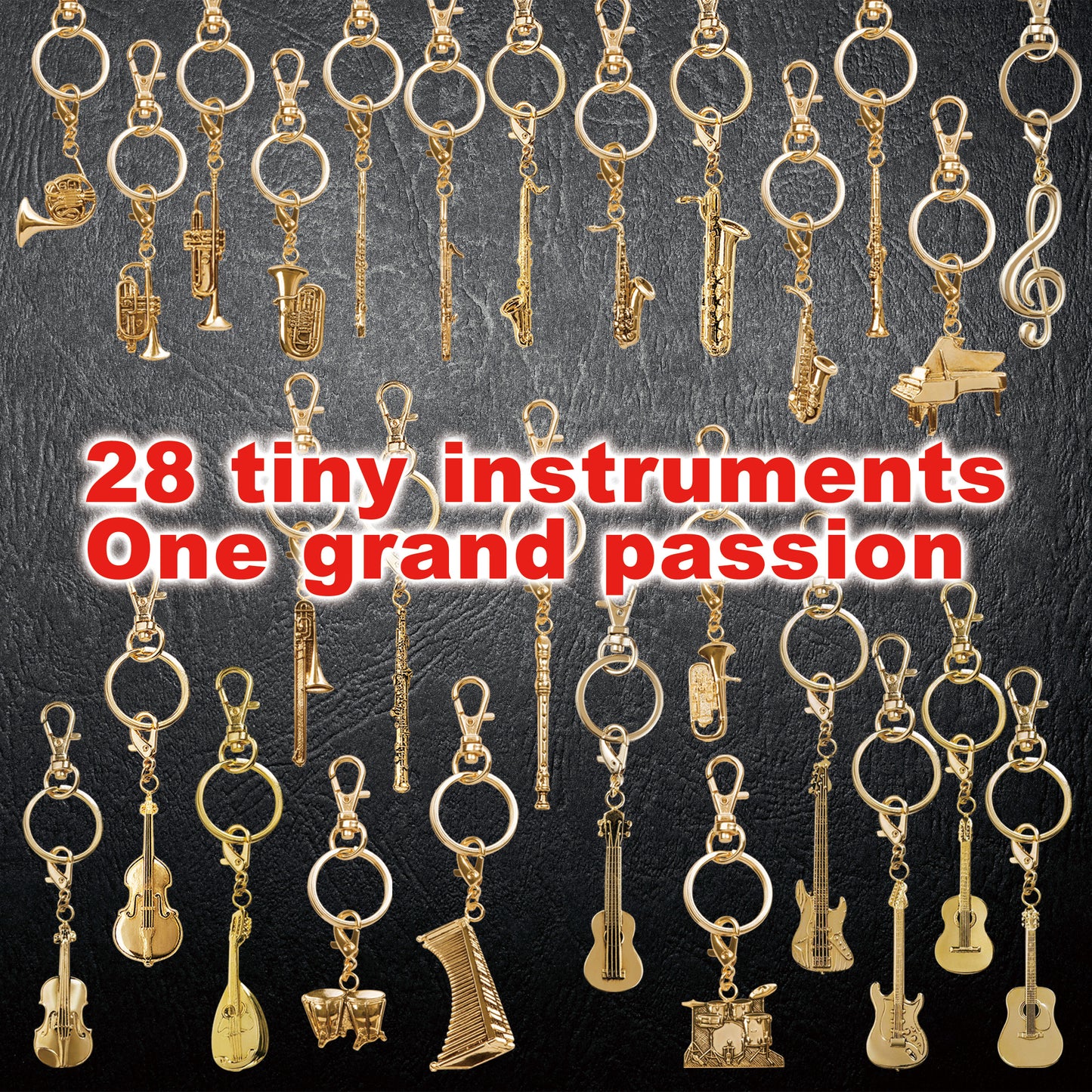 PICKBOY | All Music Keychain Gold | *28 types in total