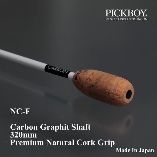 PICKBOY Taktstock NC-F | Schaft aus Carbon-Graphit &amp; Griff aus Naturkork | 320mm