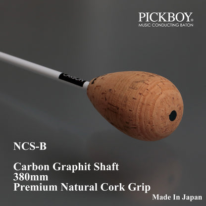 PICKBOY 指挥棒 NCS-B | 碳石墨杆身和天然软木握把 | 380 毫米