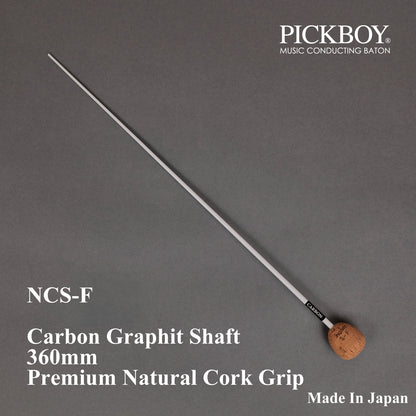 PICKBOY Conductor's Baton NCS-F | Carbon Graphite Shaft &amp; Natural Cork Grip | 360mm