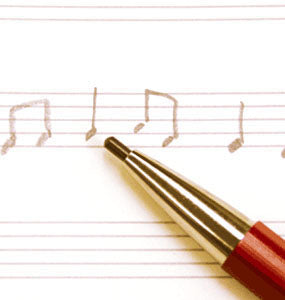 PICKBOY | 写譜用ノックペンシル | 色：ブラック/レッド（芯の色/ブラック）