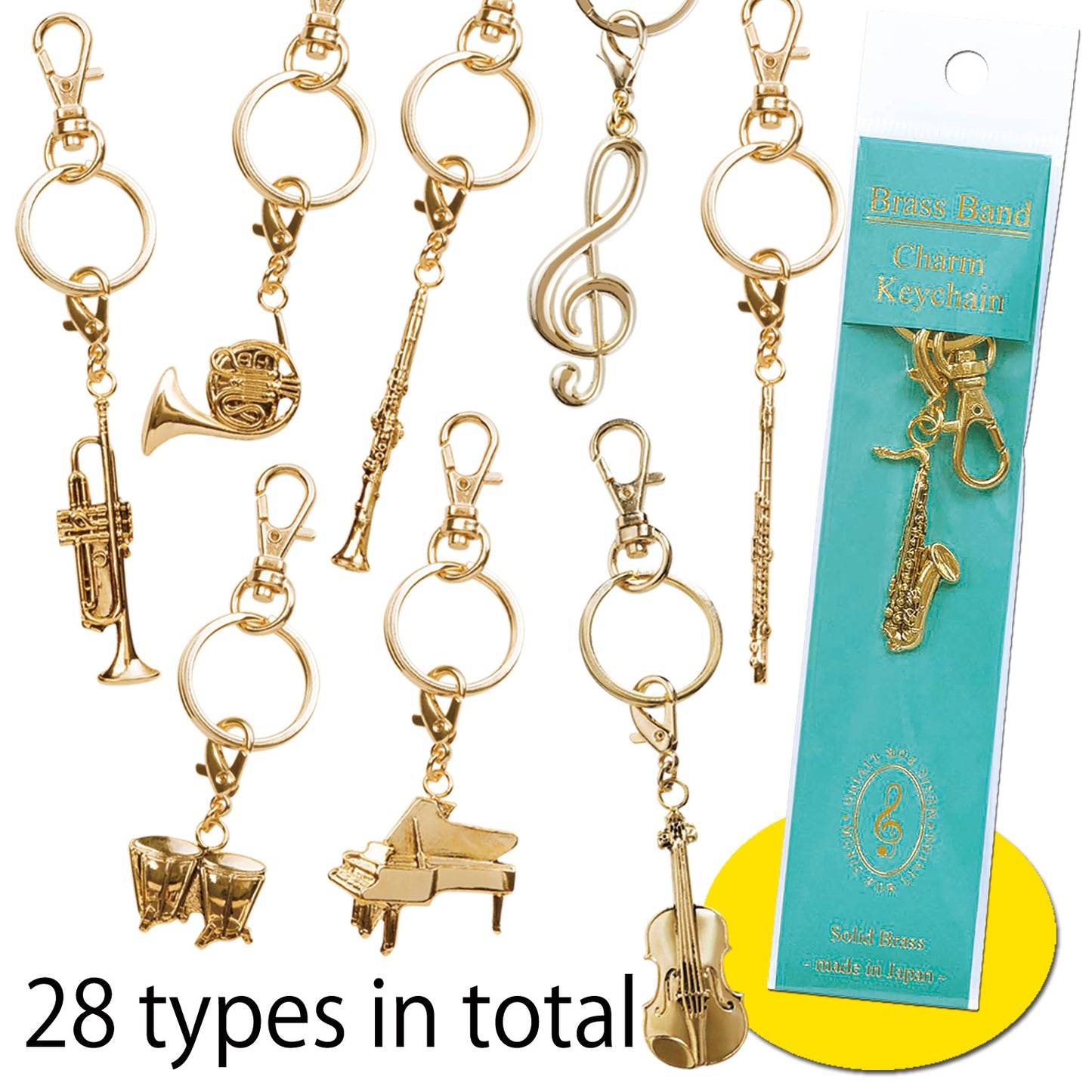 PICKBOY | All Music Keychain Gold | *28 types in total