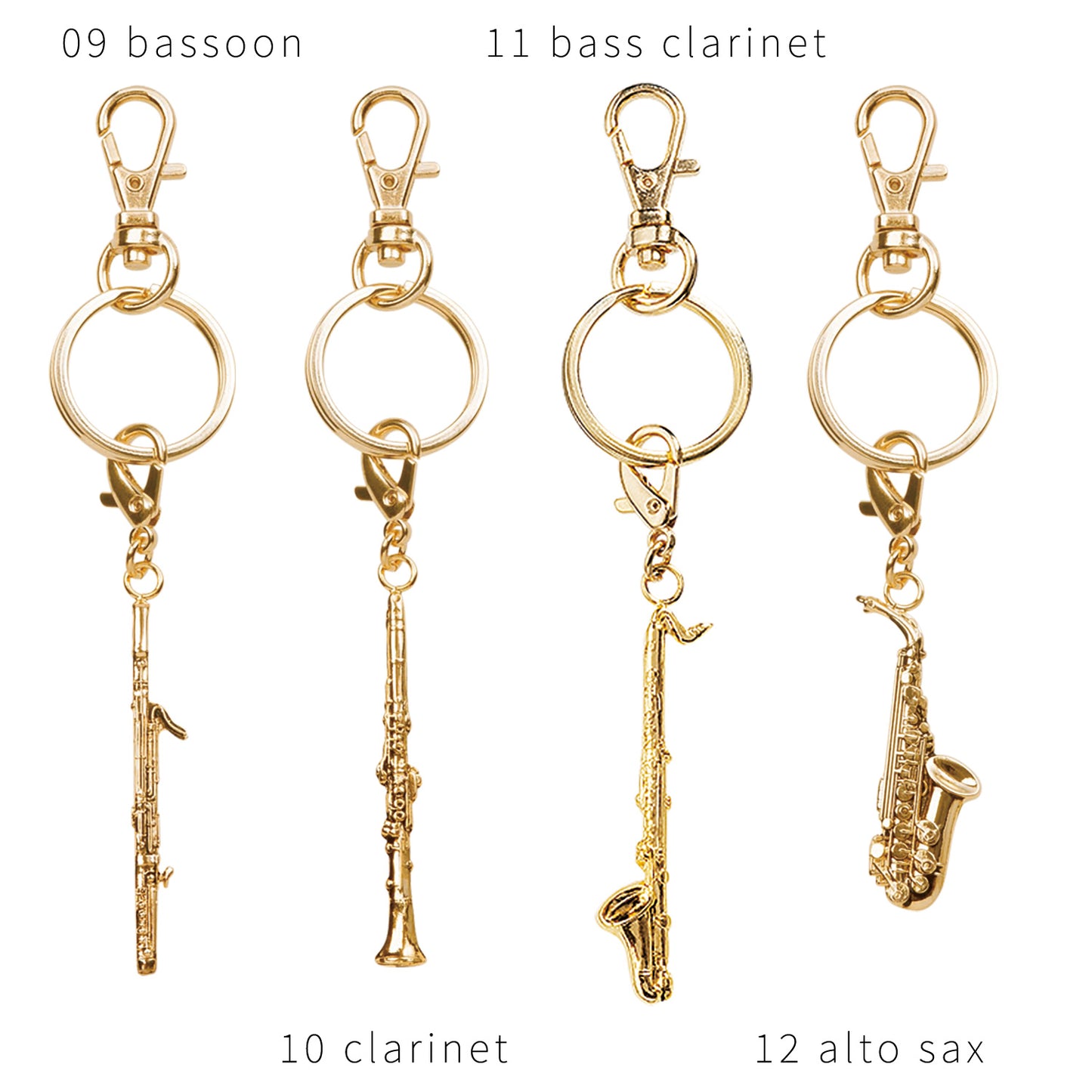 PICKBOY | All Music Keychain Gold | *28 types in total