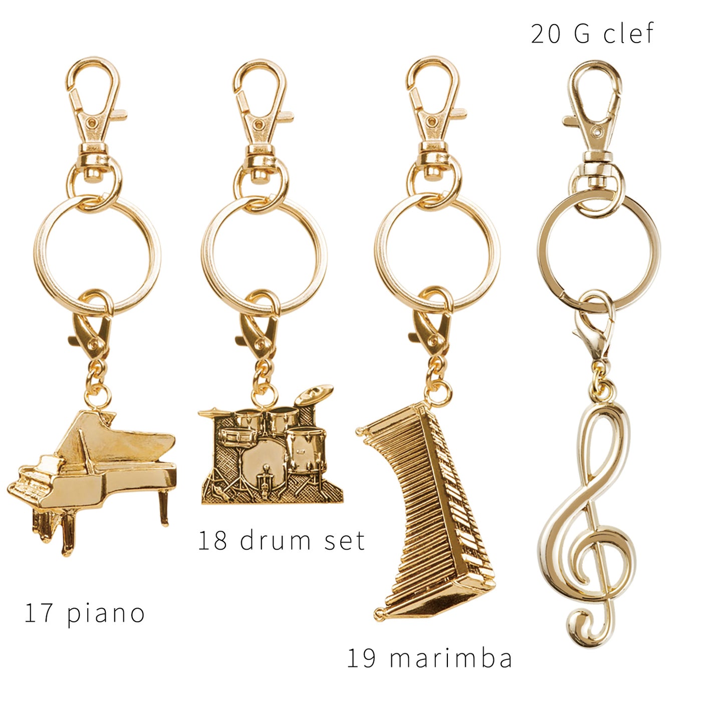 PICKBOY | All Music Keychain Gold | *28 types in total