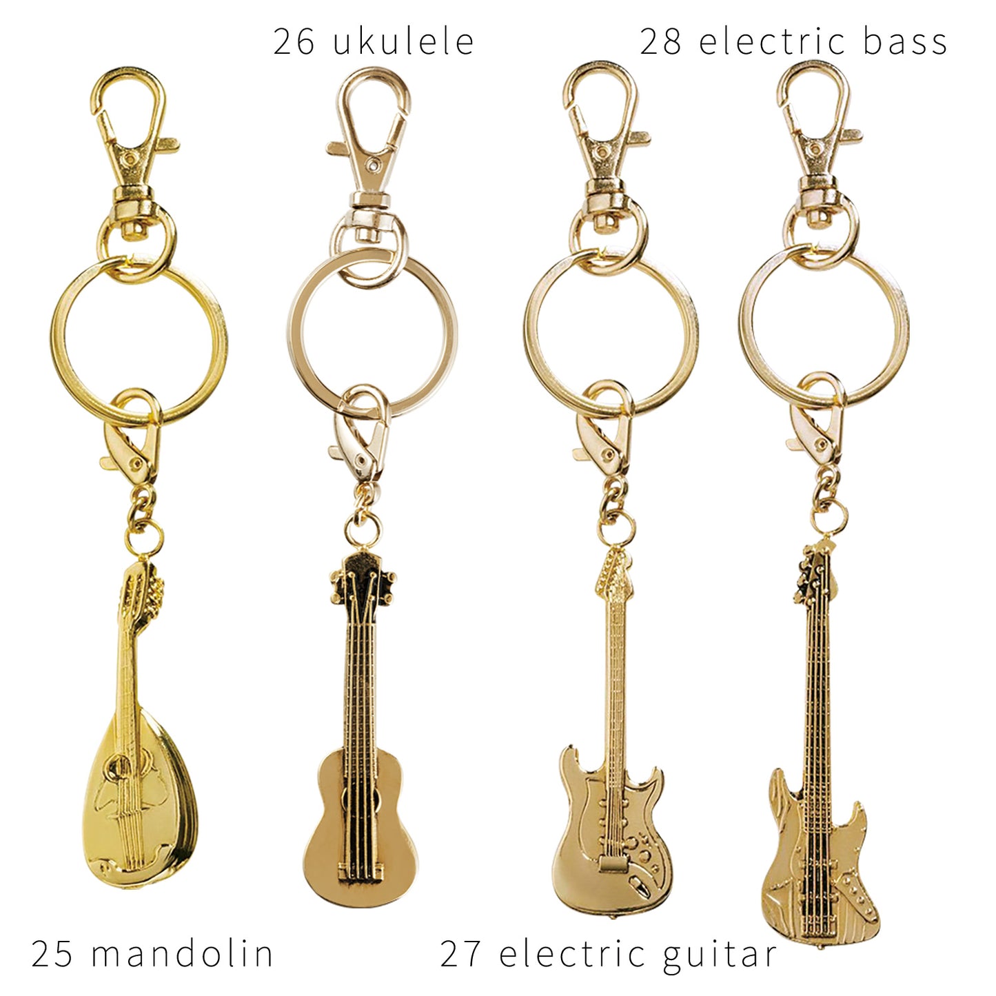 PICKBOY | All Music Keychain Gold | *28 types in total