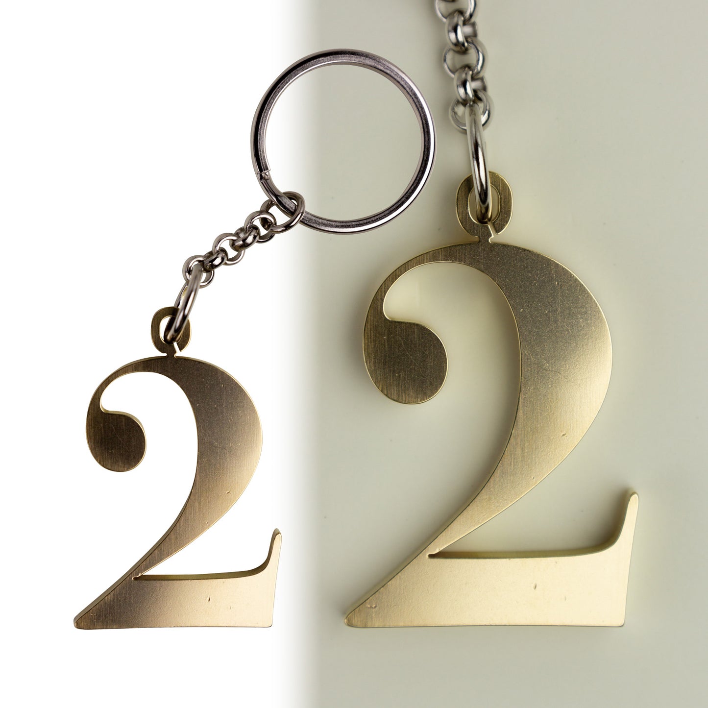 PICKBOY | Solid brass keychain [G clef/C clef/F clef/Σ/0~9] | *14 types in total