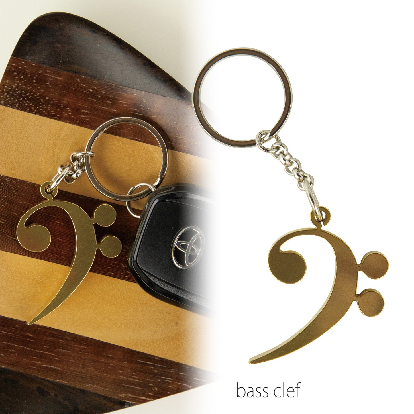 PICKBOY | Solid brass keychain [G clef/C clef/F clef/Σ/0~9] | *14 types in total