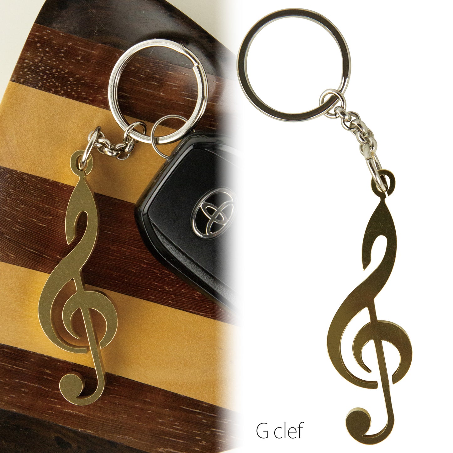 PICKBOY | Solid brass keychain [G clef/C clef/F clef/Σ/0~9] | *14 types in total