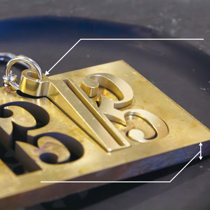 PICKBOY | Chaveiro de latão maciço [clave de sol/clave de dó/clave de fá/Σ/0~9] | *14 tipos no total